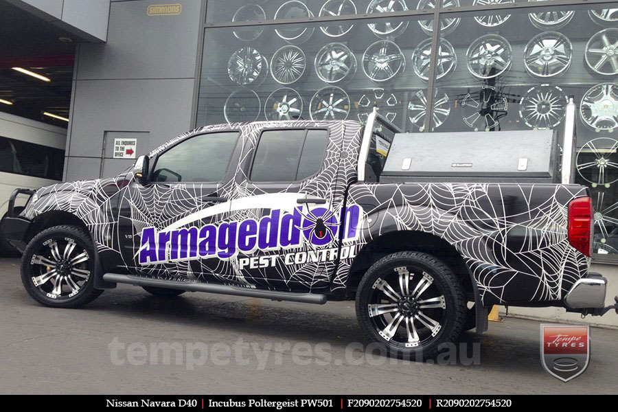 20x9.0 Incubus Poltergeist on NISSAN NAVARA D40