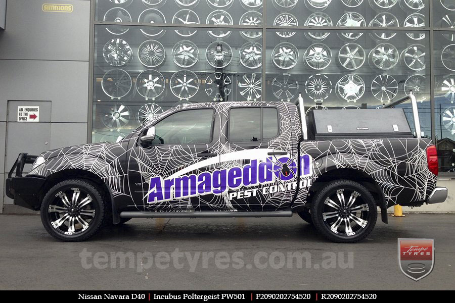 20x9.0 Incubus Poltergeist on NISSAN NAVARA D40