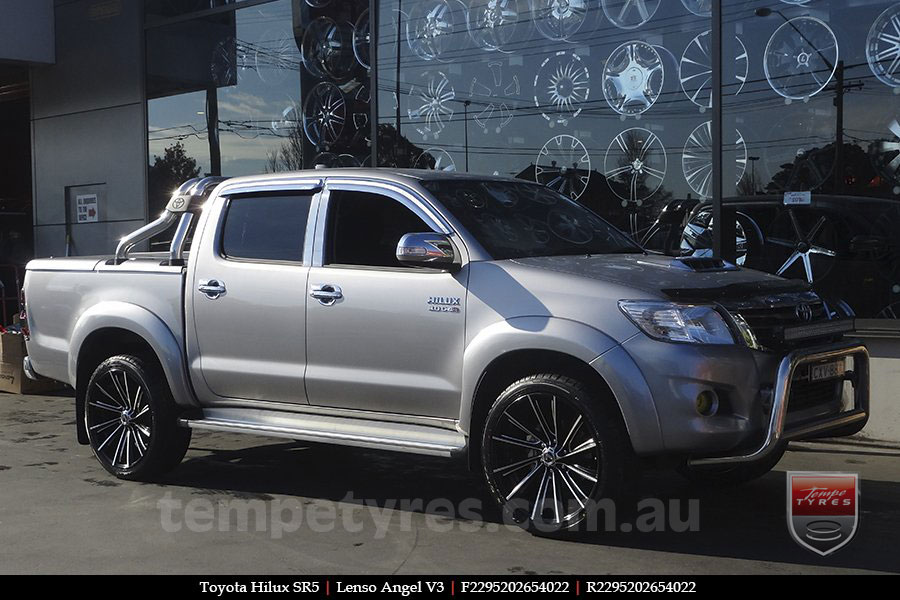 22x9.5 Lenso Black Angel V3 on TOYOTA HILUX SR5