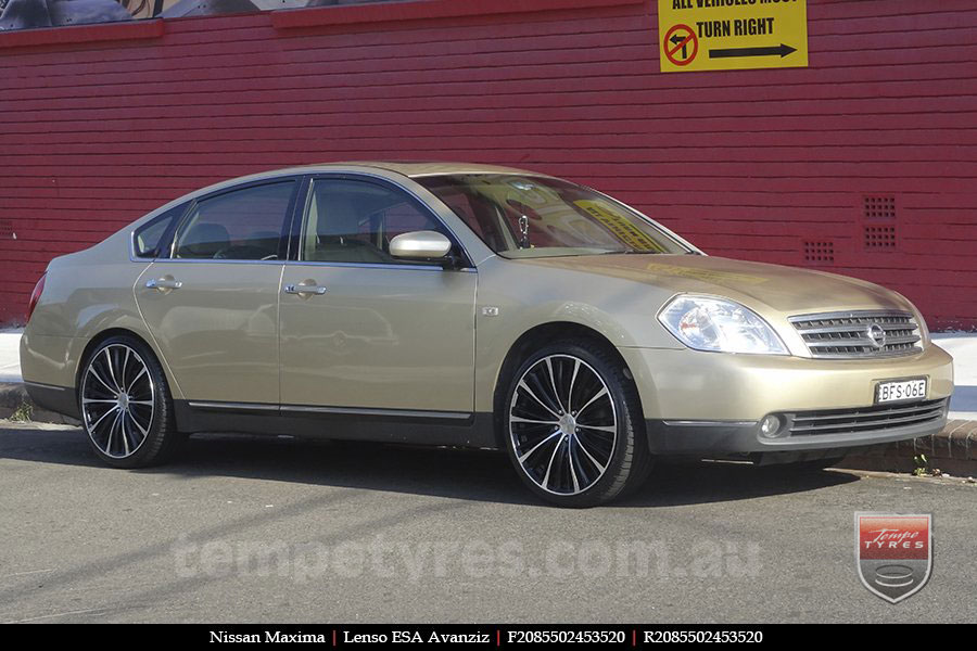 20X8.5 Lenso ESA Black on NISSAN MAXIMA