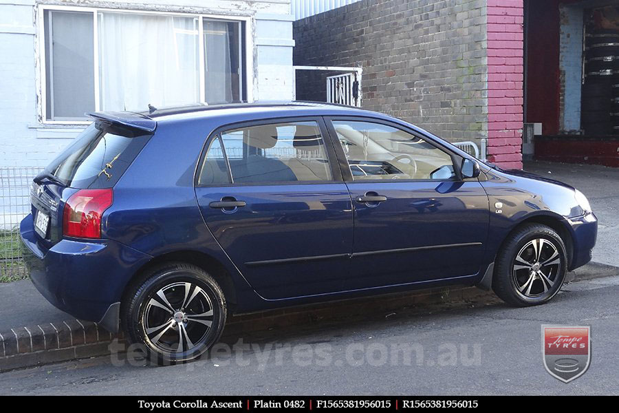 15x6.5 Platin Wheels 0482 on TOYOTA COROLLA