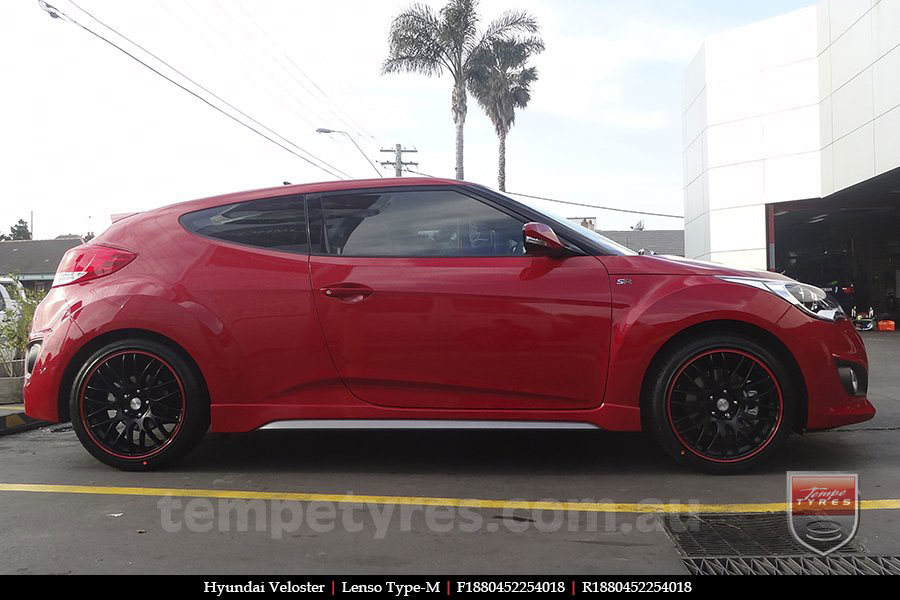 18x8.0 Lenso Type-M MBRG on HYUNDAI VELOSTER