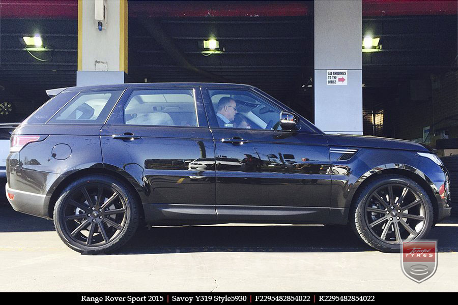 22x9.5 Style5930 Satin Black on RANGE ROVER SPORT