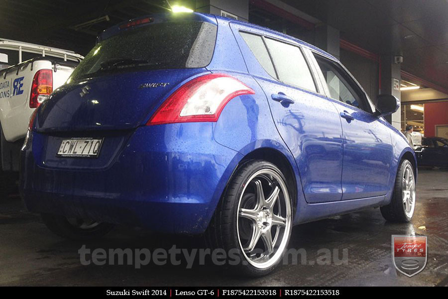 18x7.5 Lenso GT-6 Shadow on SUZUKI SWIFT