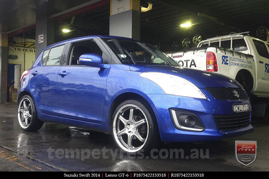 18x7.5 Lenso GT-6 Shadow on SUZUKI SWIFT