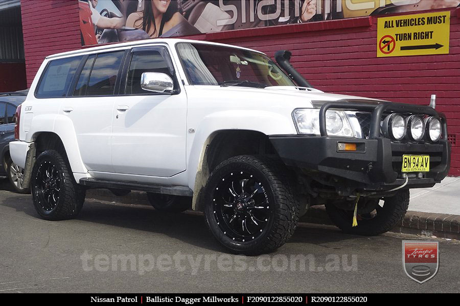 20x9.0 Ballistic Dagger BFM on NISSAN PATROL