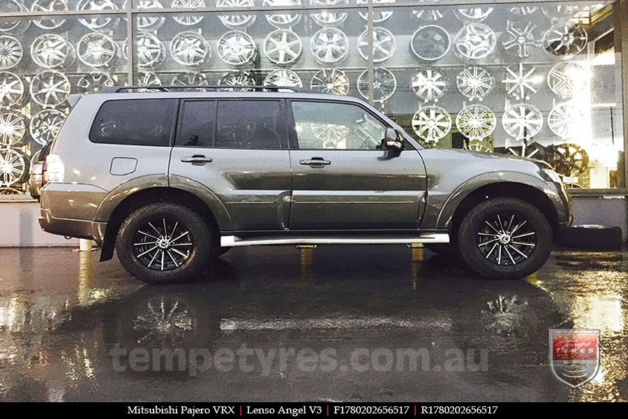 17x8.0 Lenso Black Angel V3 on MITSUBISHI PAJERO