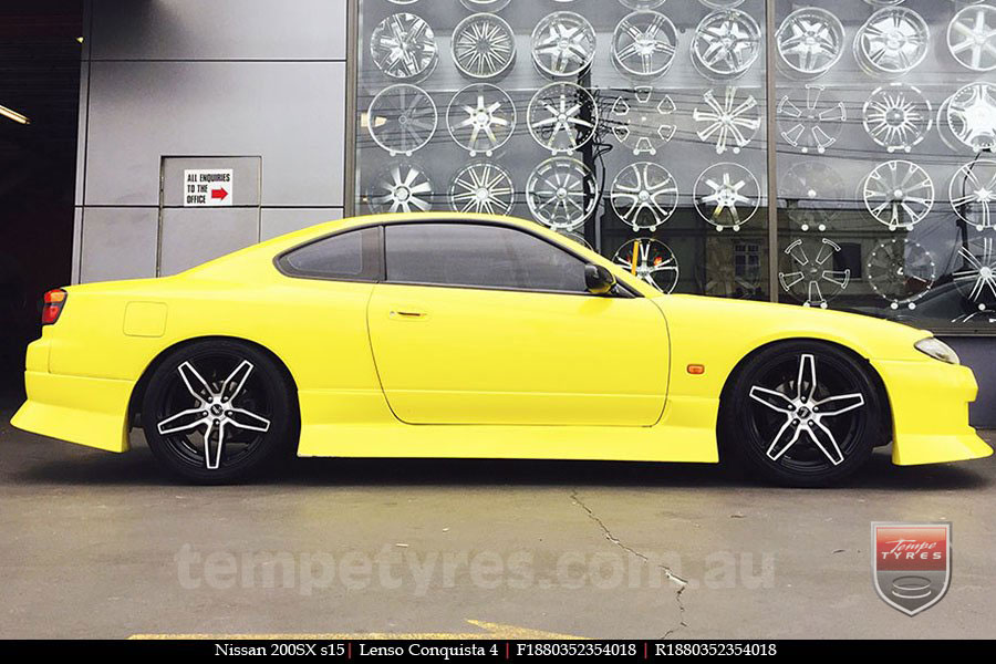 18x8.0 18x9.0 Lenso Conquista 4 CQ4 on NISSAN 200SX