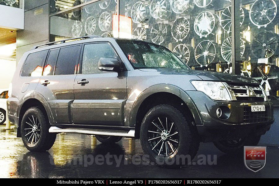 17x8.0 Lenso Black Angel V3 on MITSUBISHI PAJERO