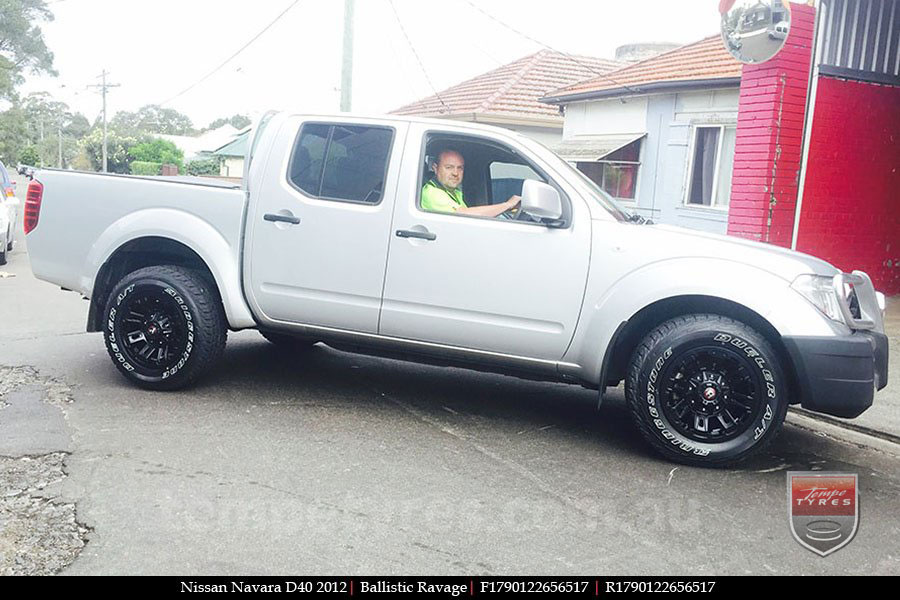 17x9.0 Ballistic Ravage Flat Black on NISSAN NAVARA D40 