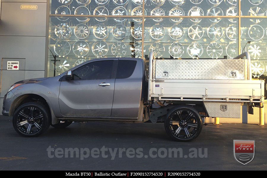 20x9.0 Ballistic Outlaw on MAZDA BT50