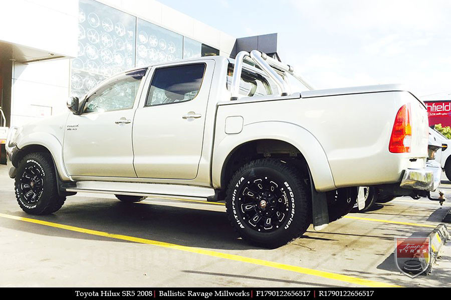 17x9.0 Ballistic Ravage Millworks on TOYOTA HILUX SR5 