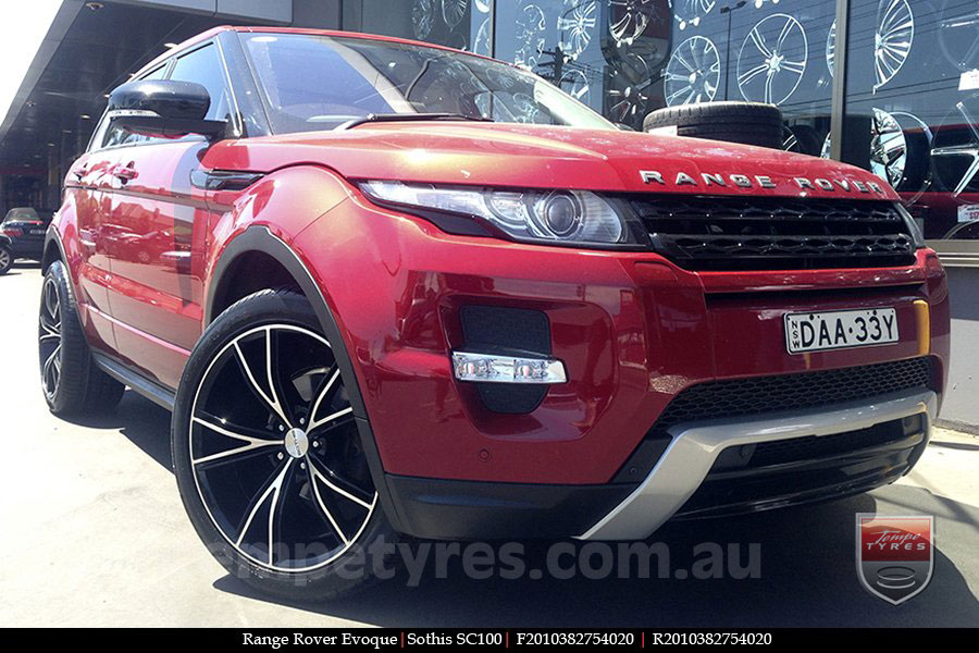 20x8.5 20x10 Sothis SC100 BFM on RANGE ROVER EVOQUE