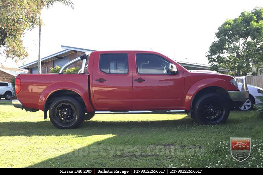 17x9.0 Ballistic Ravage Flat Black on NISSAN D40