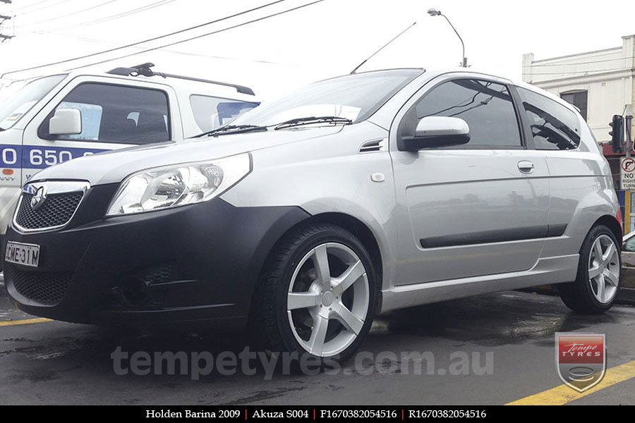 16x7.0 Akuza S004 on HOLDEN BARINA