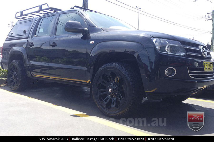 20x9.0 Ballistic Ravage Flat Black on VW AMAROK