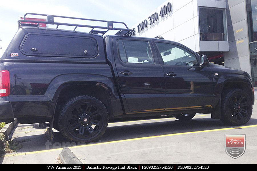 20x9.0 Ballistic Ravage Flat Black on VW AMAROK