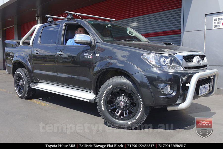 17x9.0 Ballistic Ravage Flat Black on TOYOTA HILUX SR5