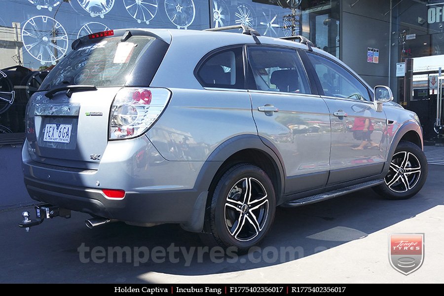 17x7.5 Incubus Fang on HOLDEN CAPTIVA