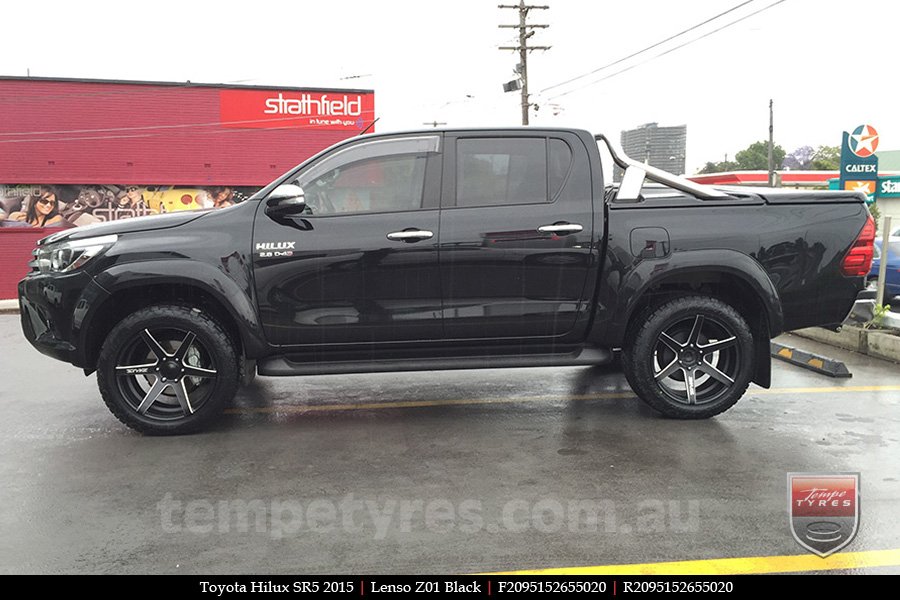 20x9.5 Lenso Z01 Black on TOYOTA HILUX