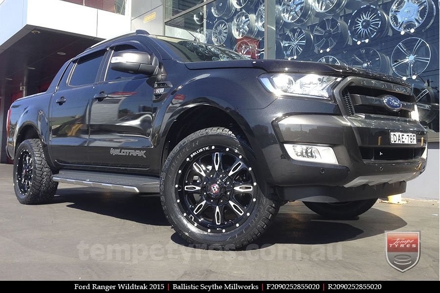 20x9.0 Ballistic Scythe Millworks on FORD RANGER WILDTRAK