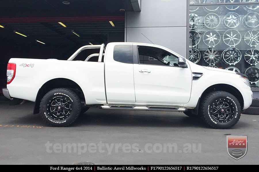 17x9.0 Ballistic Anvil Millworks on FORD RANGER 