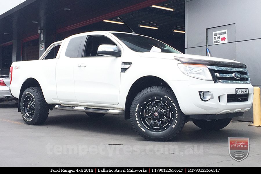 17x9.0 Ballistic Anvil Millworks on FORD RANGER 