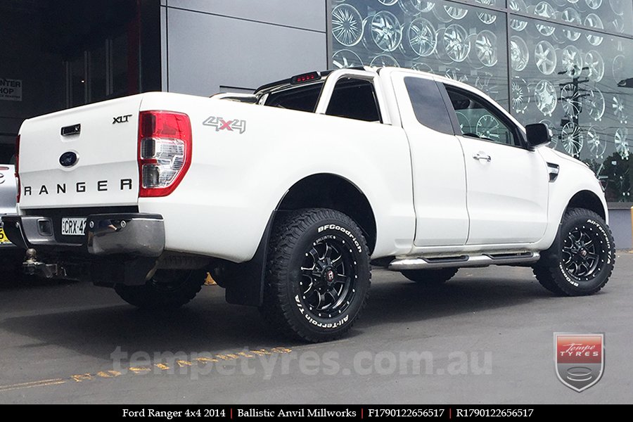 17x9.0 Ballistic Anvil Millworks on FORD RANGER 