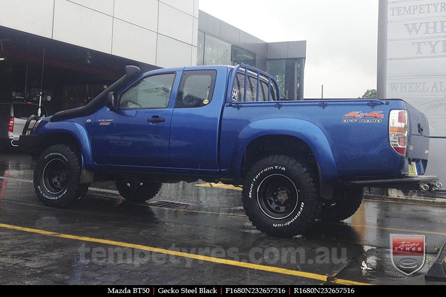 16x8.0 Gecko Steel Black on MAZDA BT50