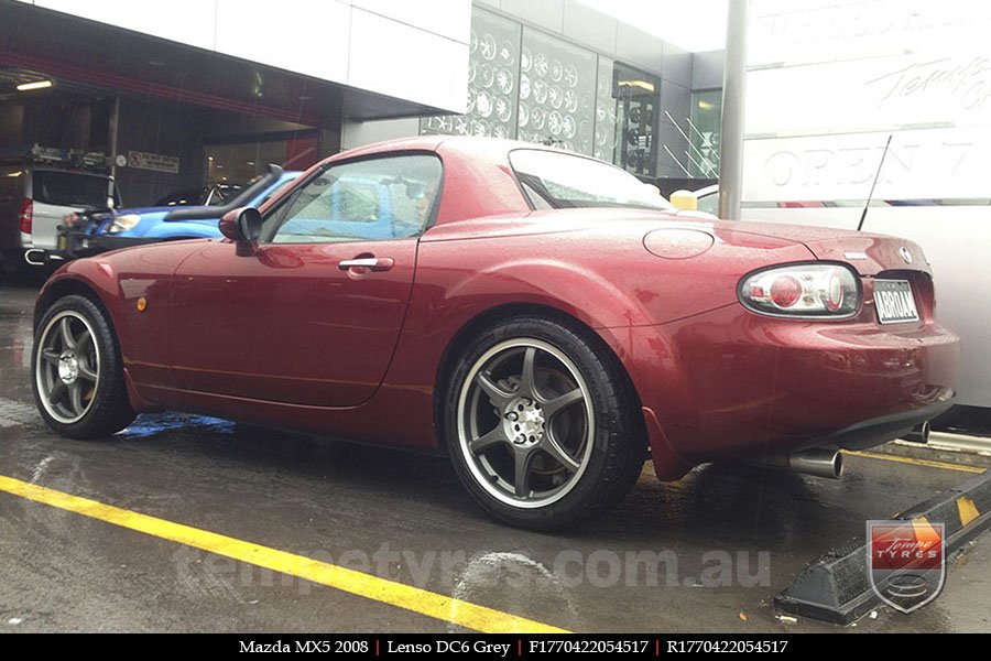 17x7.0 Lenso DC6 Grey on MAZDA MX5