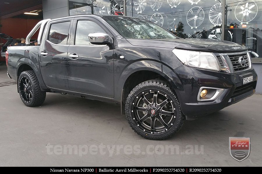 20x9.0 Ballistic Anvil Millworks on NISSAN NAVARA NP300