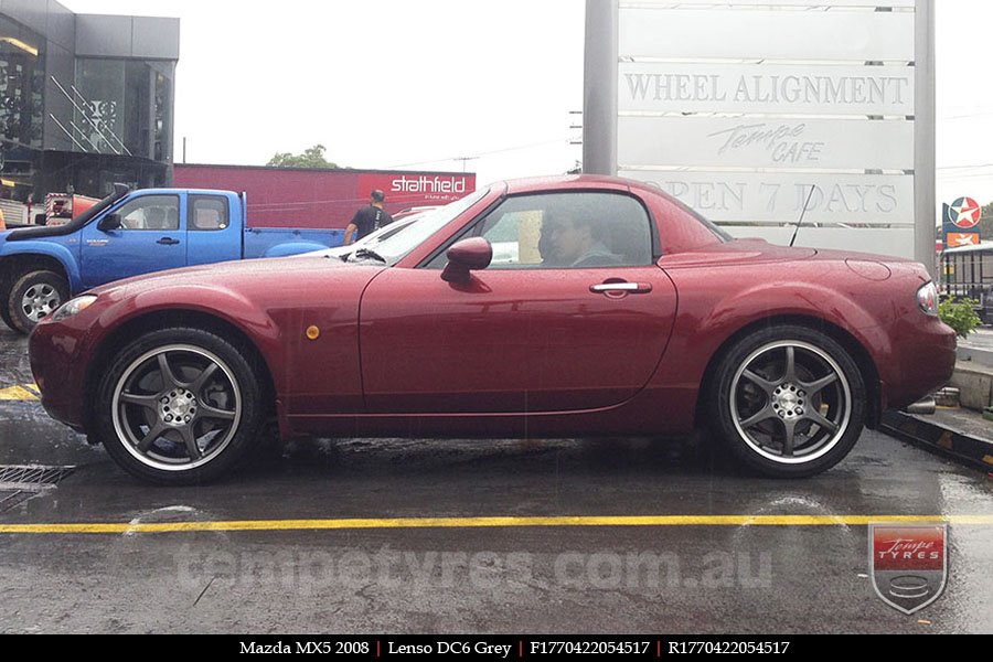 17x7.0 Lenso DC6 Grey on MAZDA MX5