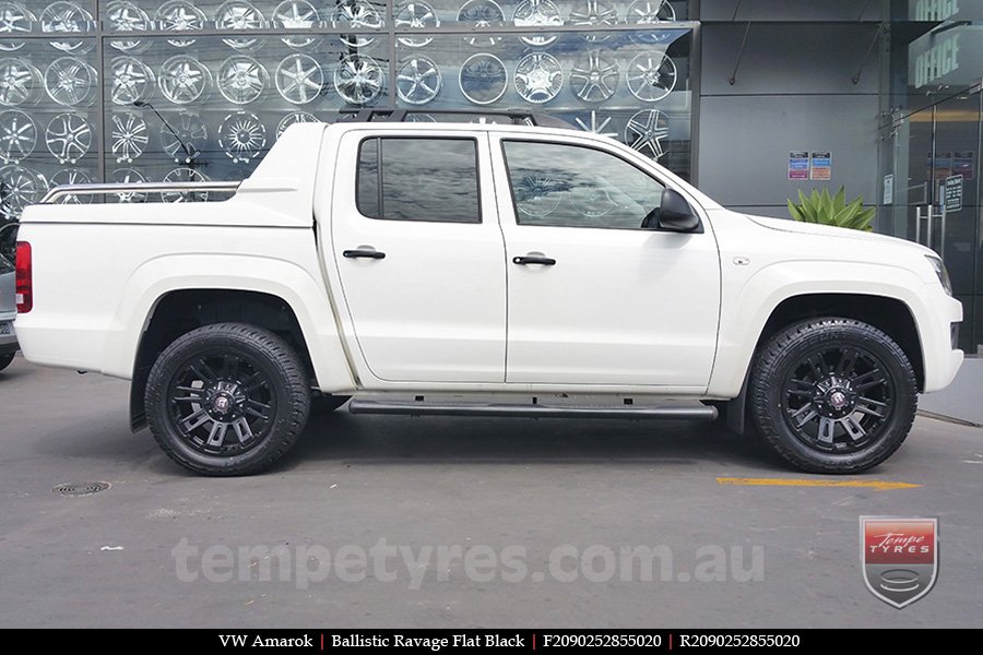 20x9.0 Ballistic Ravage Flat Black on VW AMAROK