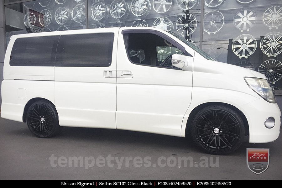 20x8.5 20x10 Sothis SC102 GB on NISSAN ELGRAND