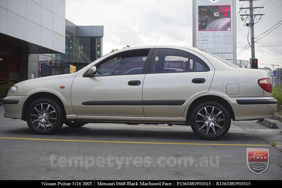 15x6.5 Menzari 0468 on NISSAN PULSAR