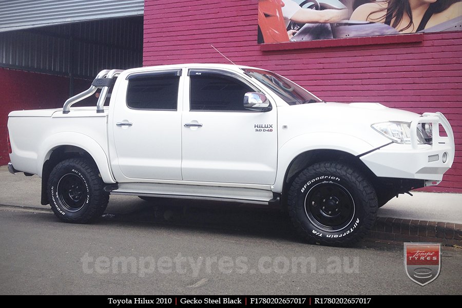 17x8.0 Gecko Steel Black on TOYOTA HILUX