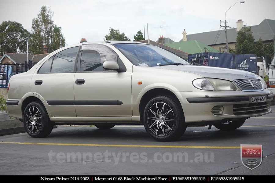 15x6.5 Menzari 0468 on NISSAN PULSAR