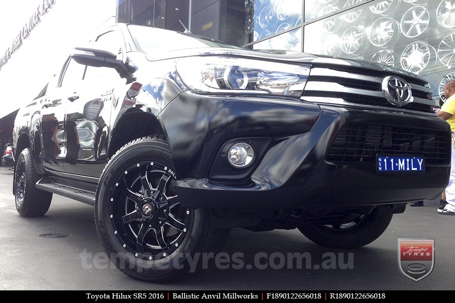 18x9.0 Ballistic Anvil Millworks on TOYOTA HILUX