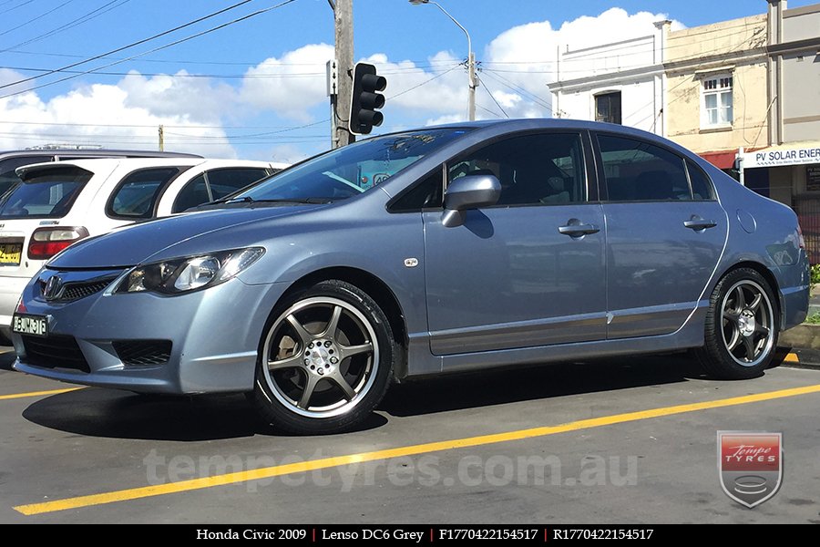 17x7.0 Lenso DC6 Grey on HONDA CIVIC