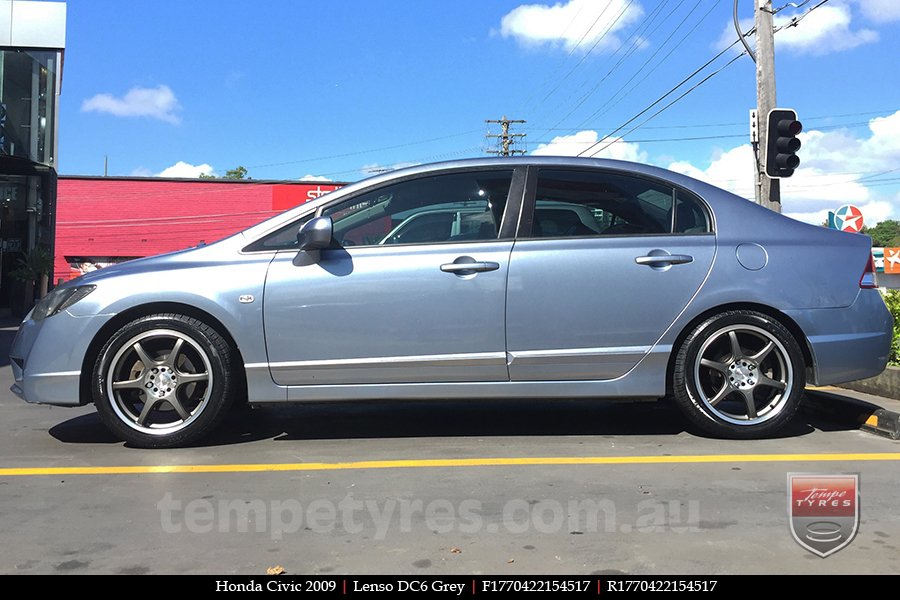 17x7.0 Lenso DC6 Grey on HONDA CIVIC