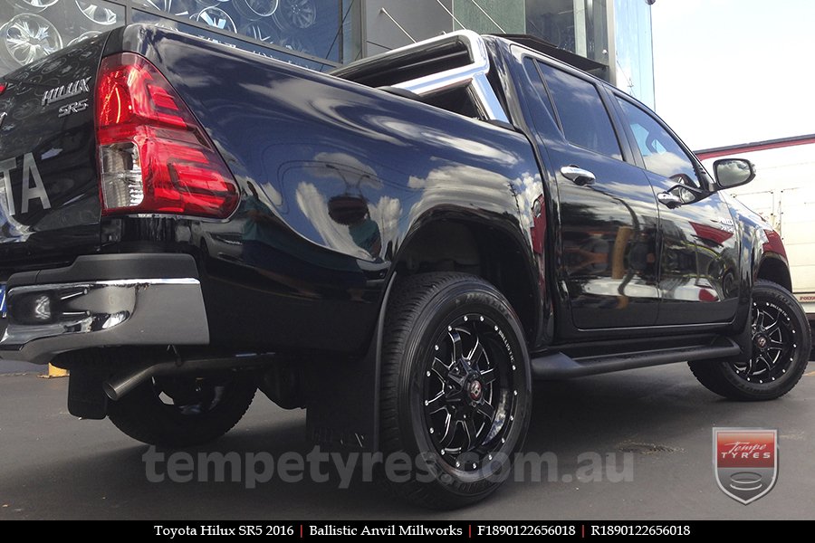 18x9.0 Ballistic Anvil Millworks on TOYOTA HILUX