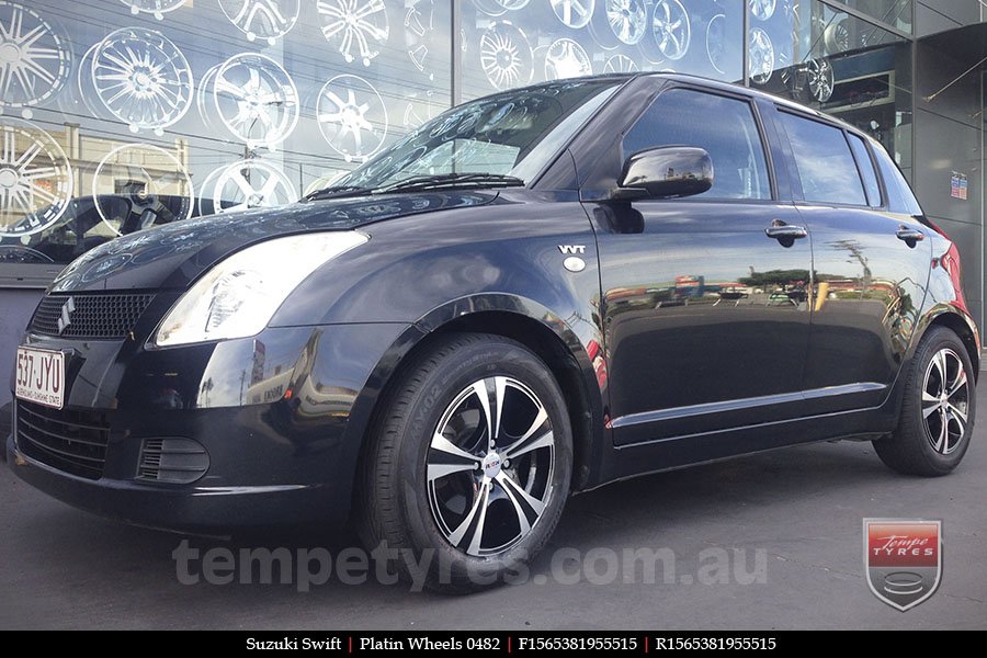 15x6.5 Platin Wheels 0482 on SUZUKI SWIFT 