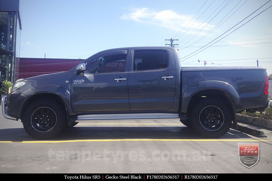 17x8.0 Gecko Steel Black on TOYOTA HILUX SR5