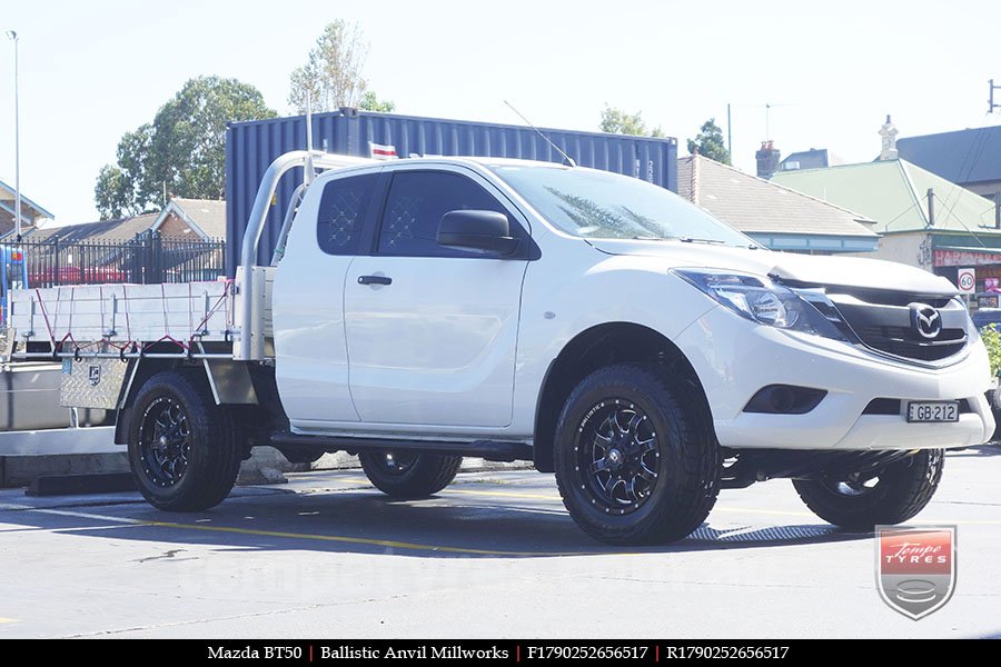 17x9.0 Ballistic Anvil Millworks on MAZDA BT50