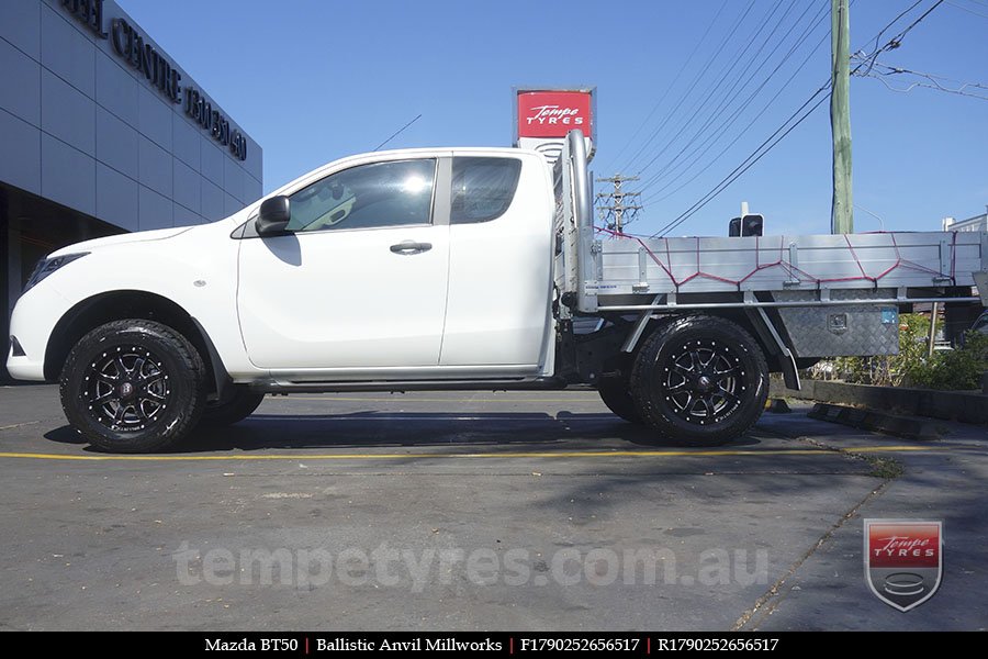 17x9.0 Ballistic Anvil Millworks on MAZDA BT50