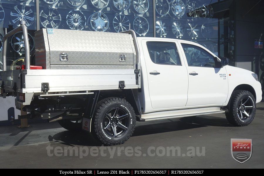 17x8.5 Lenso Z01 Black on TOYOTA HILUX