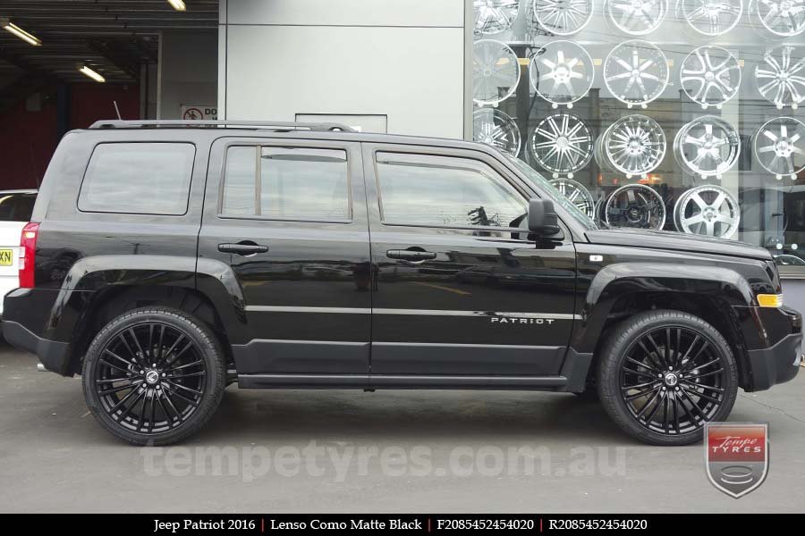 20x8.5 Lenso Como Black on JEEP PATRIOT