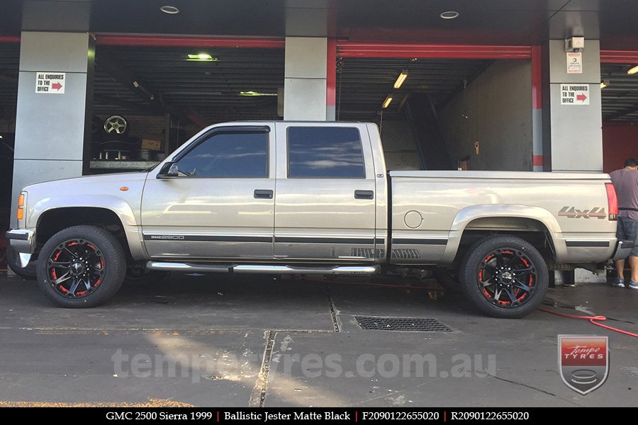 20x9.0 Ballistic Jester on GMC 2500 SIERRA