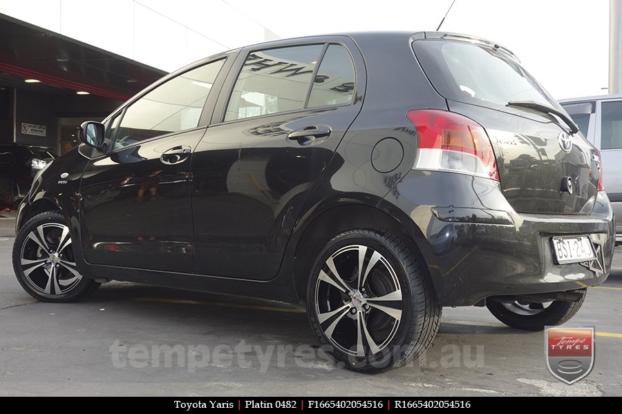 16x6.5 Platin Wheels 0482 on TOYOTA YARIS