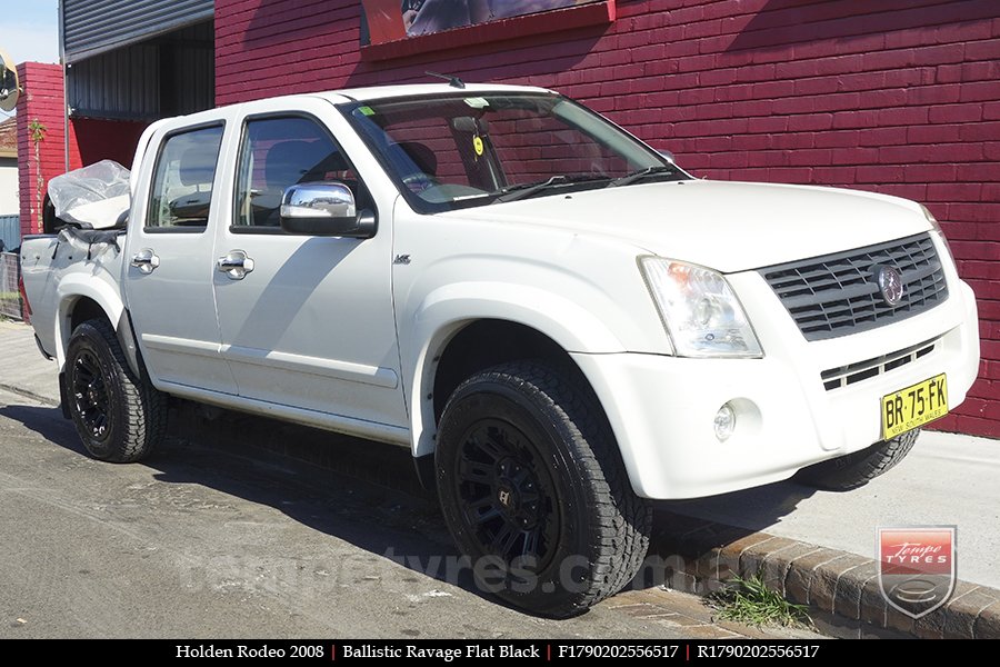 17x9.0 Ballistic Ravage Flat Black on HOLDEN RODEO